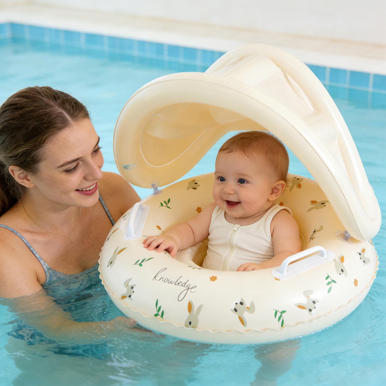 Kids Outdoor Activity Centre - Removable Sunshade Seat Ring Kid Pool
