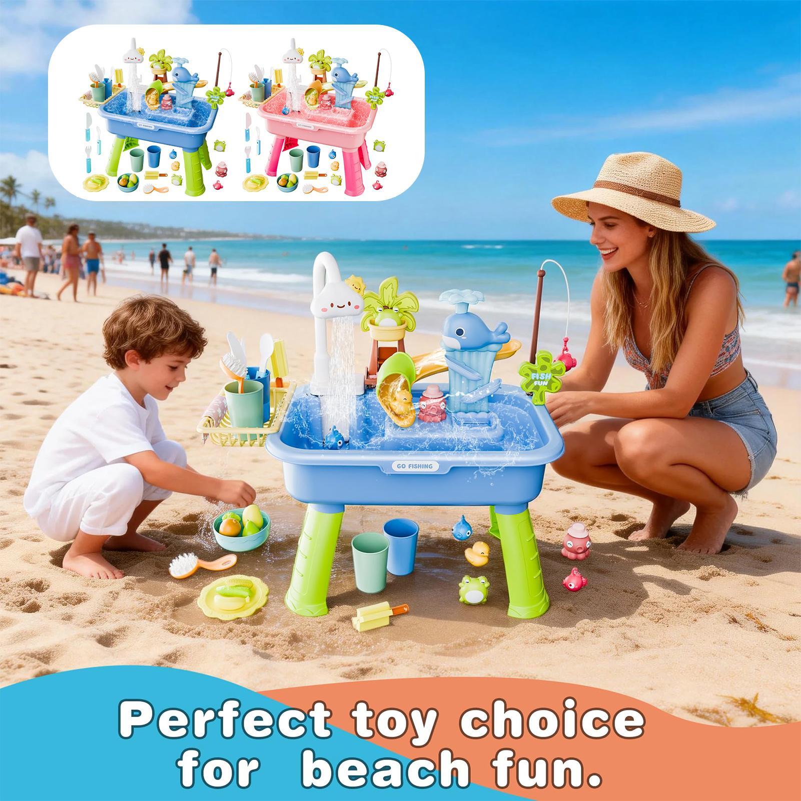 Kids Outdoor Play Table - Children's Kitchen Toys Electric Fun Waters