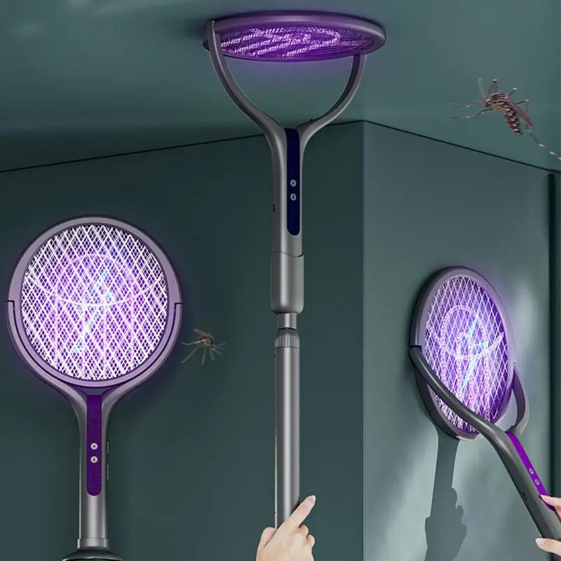 Bug Catching Kit - Rotating Head Bug Zapper Racket Automatic