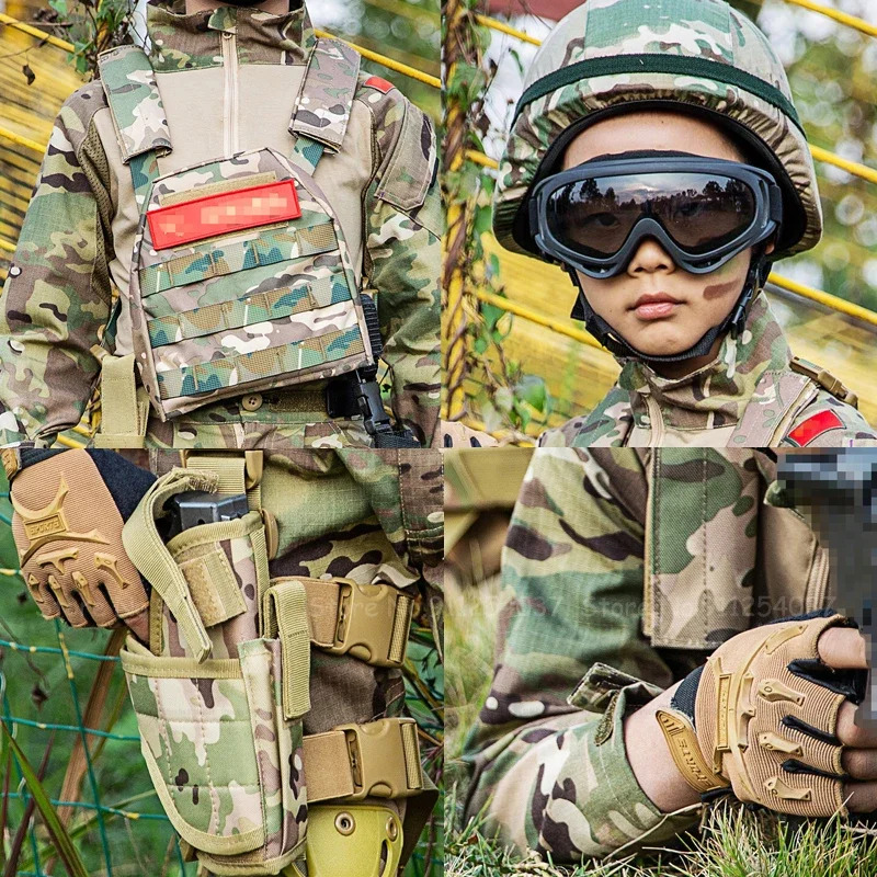 Kids Outdoor Youtube - Children Tactical Camouflage Suit Special Forces