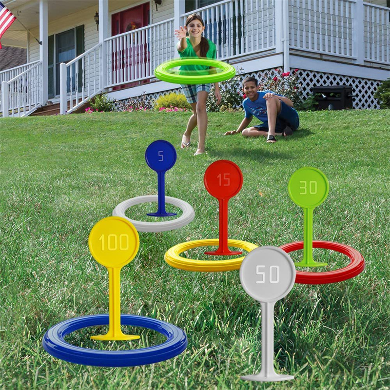 Kids Outdoor Yard - Plastic Ring Toss Game for Kids