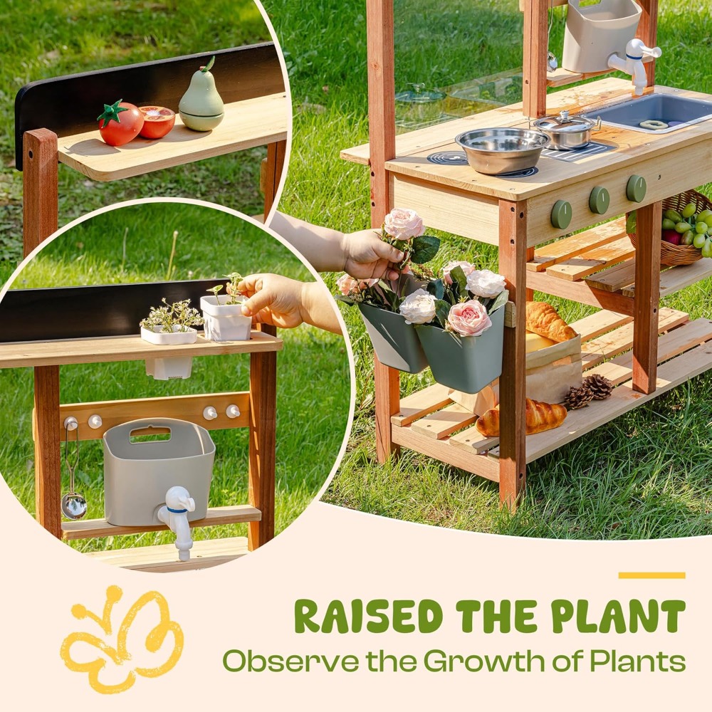 Kids Outdoor Mud Kitchen - US Shipping Wooden Mud Kitchen for