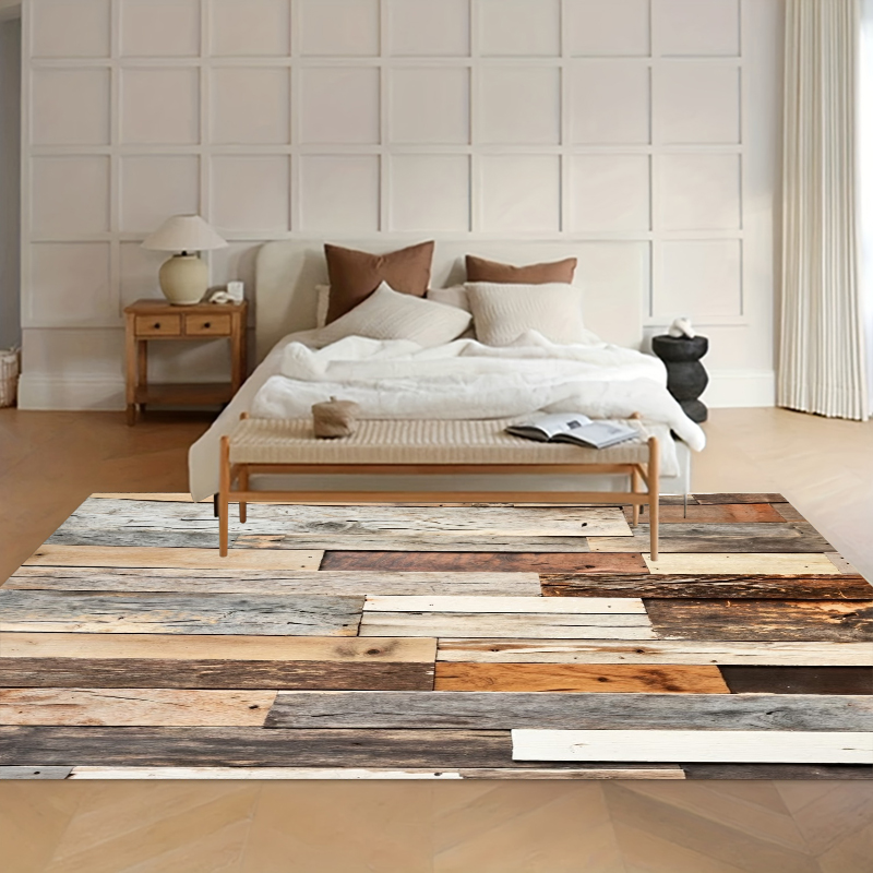Kids Outdoor Play Table - Anti-slip Carpet 3D Wood Grain Floor