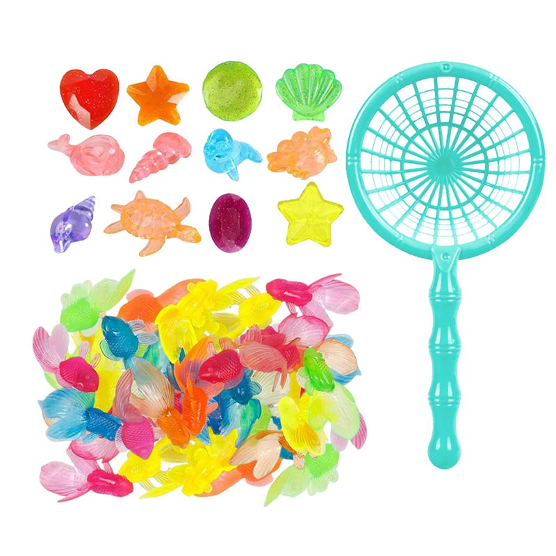 Kids Outdoor Activity Centre - Children Colored Plastic Gem Simulated Goldfish