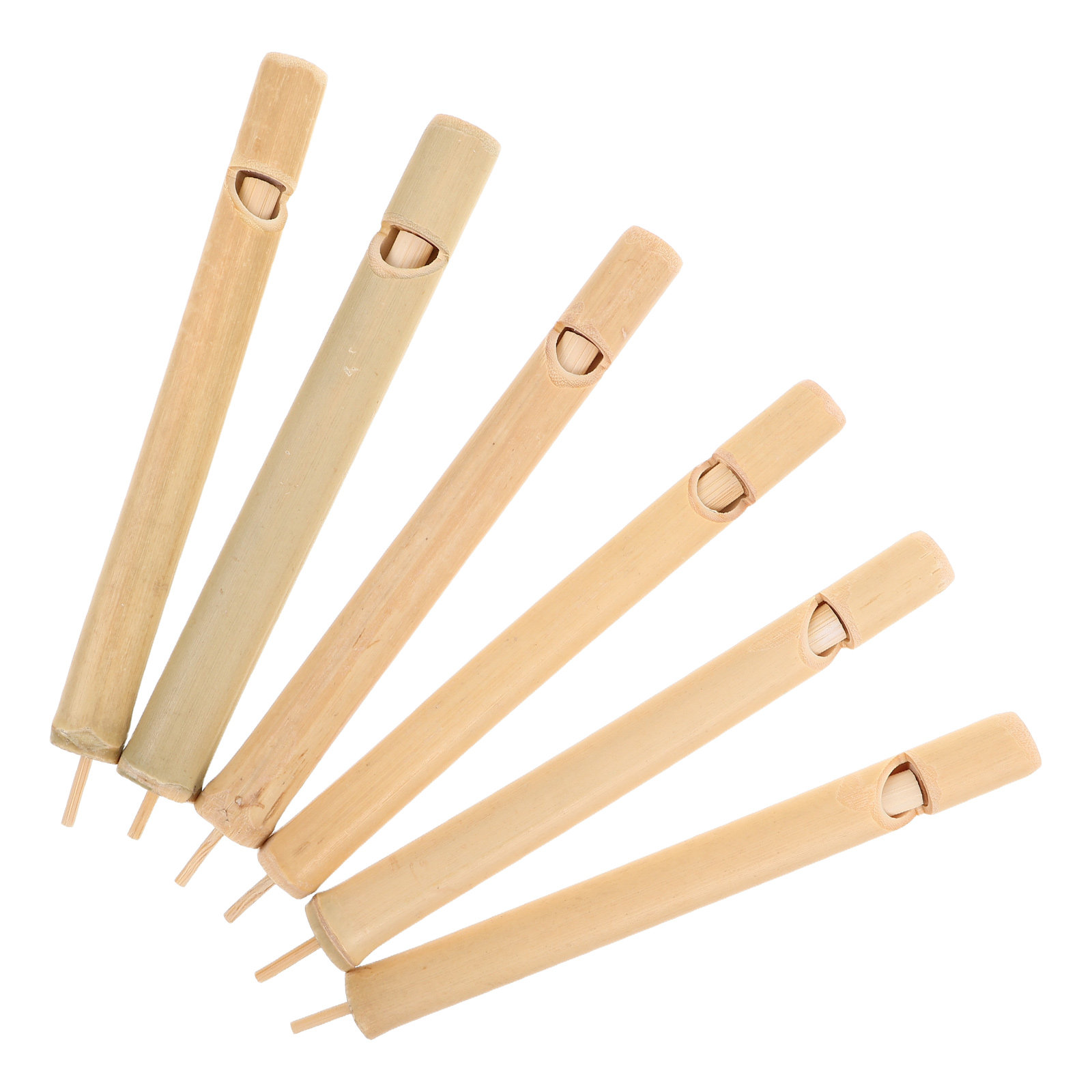 Kids Outdoor Instruments - 6Pcs Children's Bird Call Wooden Flutes