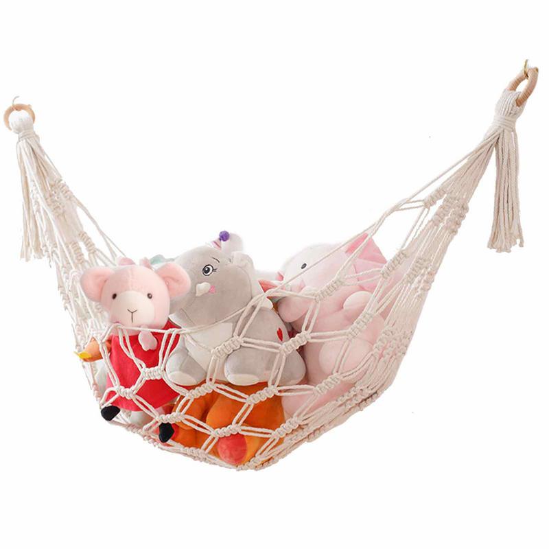 Kids Outdoor Furniture - Macrame Hammock Net Toys Storage Boho