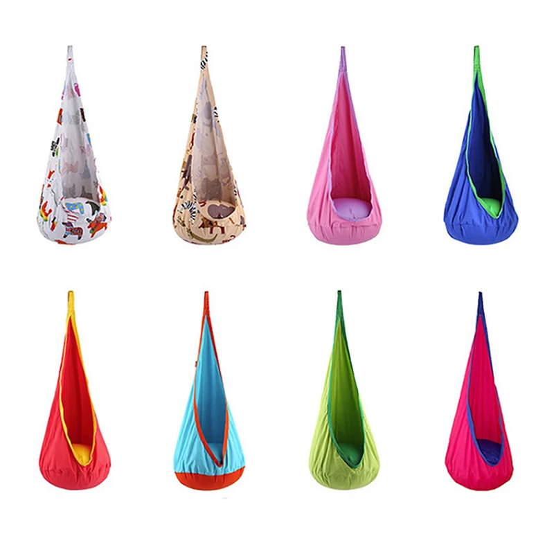 Kids Outdoor Seating - Kids Pod Swing Seat Cotton Canvas