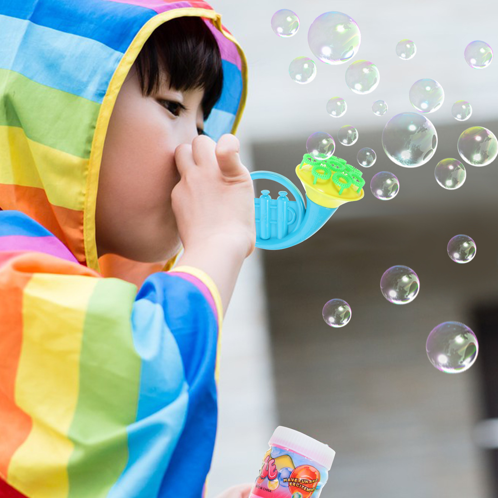 Kids Outdoor Instruments - 2Pcs Bubble Maker Musical Instrument Shape