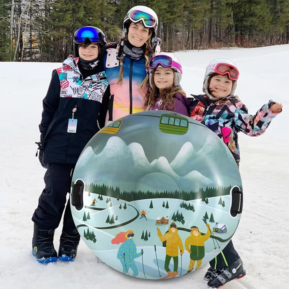 Kids Outdoor Youtube - Inflatable Snow Tube Heavy Duty Sledding