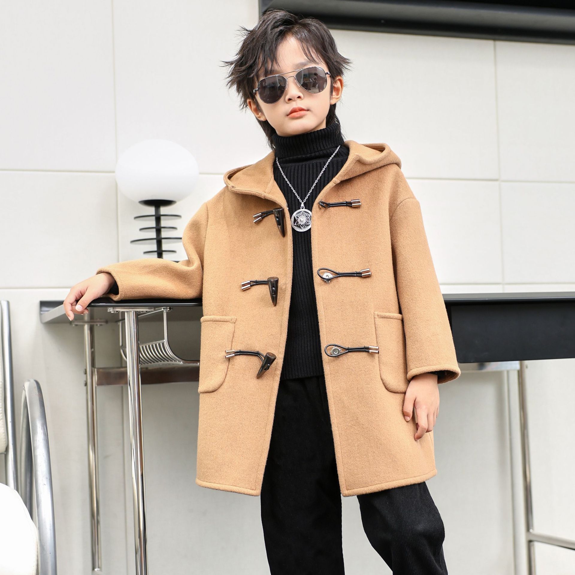 Children Winter Red Green Wool - Kids Outdoor Jacket ulasan dan harga