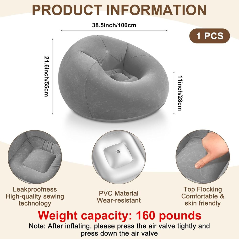 Inflatable Bean Bag Chairs, Gr - Kids Outdoor Seating ulasan dan harga