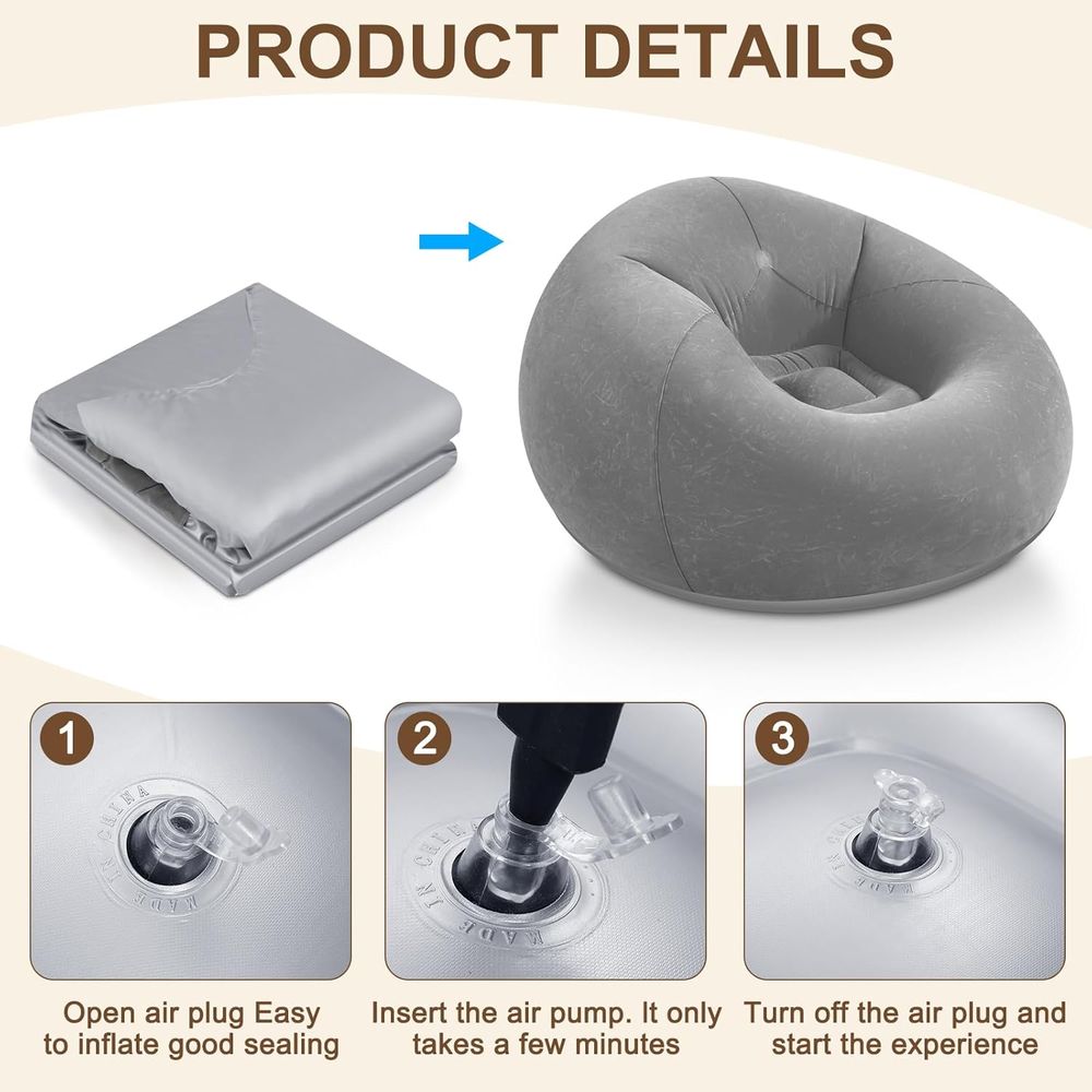 Inflatable Bean Bag Chairs, Gr - Kids Outdoor Seating ulasan dan harga