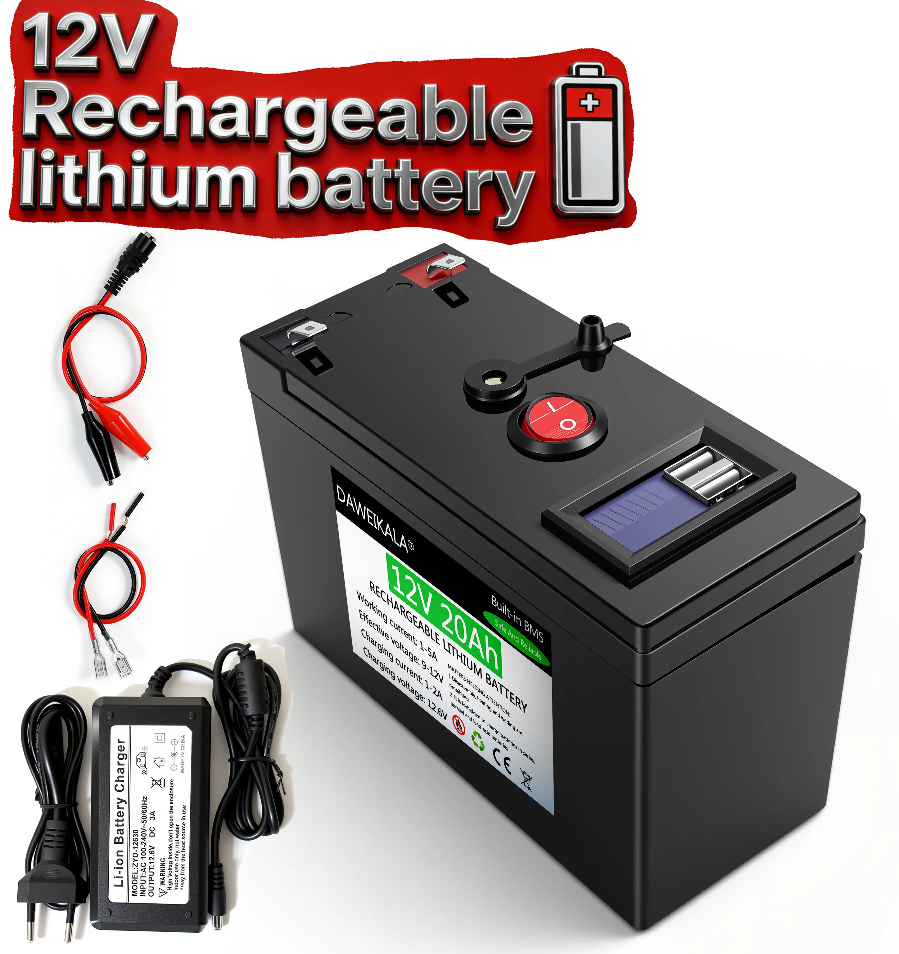 12V 20Ah Rechargeable lithium  - Kids Outdoor Instruments ulasan dan harga