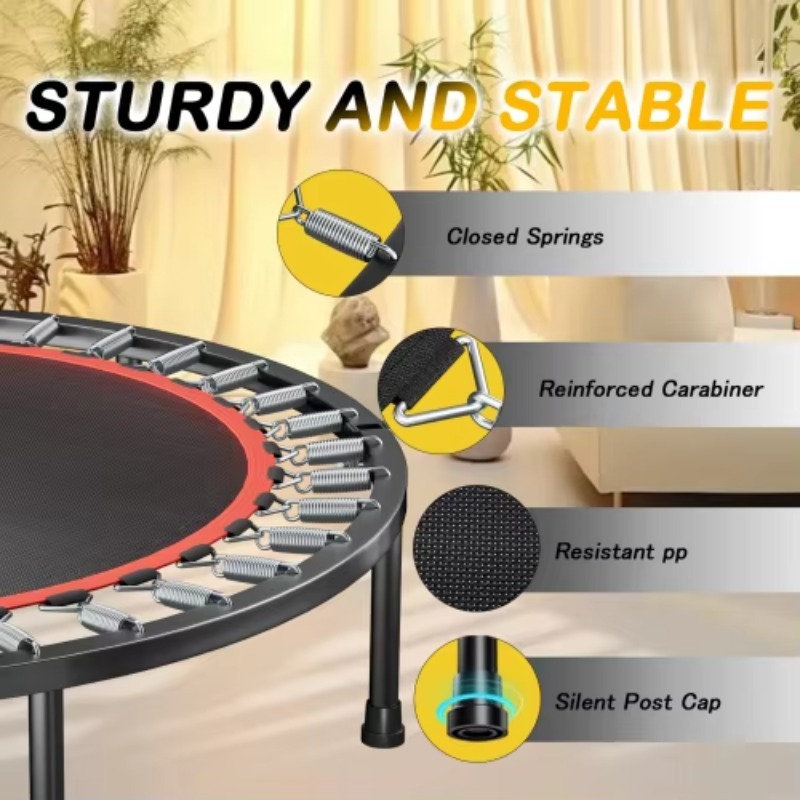 Foldable Trampoline With Handl - Mini Trampoline Spring ulasan dan harga