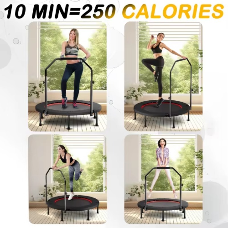 Foldable Trampoline With Handl - Mini Trampoline Spring ulasan dan harga