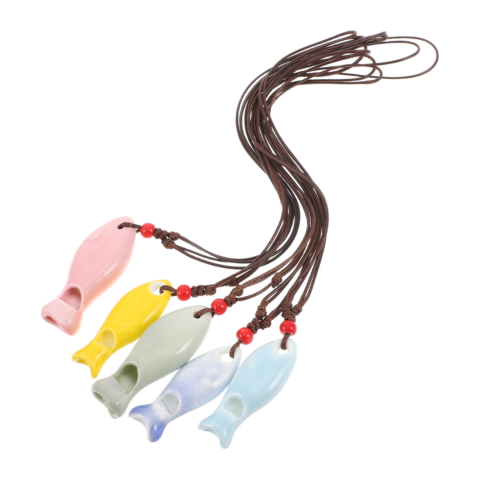 5Pcs Ceramic Fish Whistle Pend - Kids Outdoor Instruments ulasan dan harga