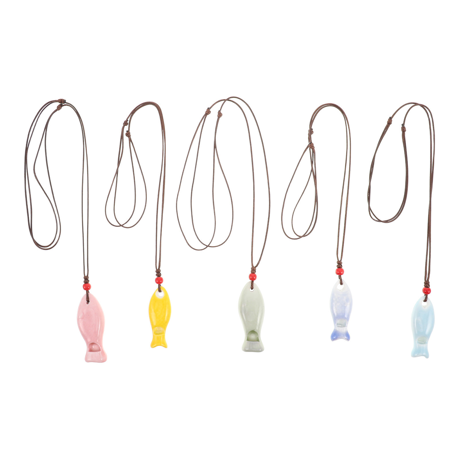 5Pcs Ceramic Fish Whistle Pend - Kids Outdoor Instruments ulasan dan harga