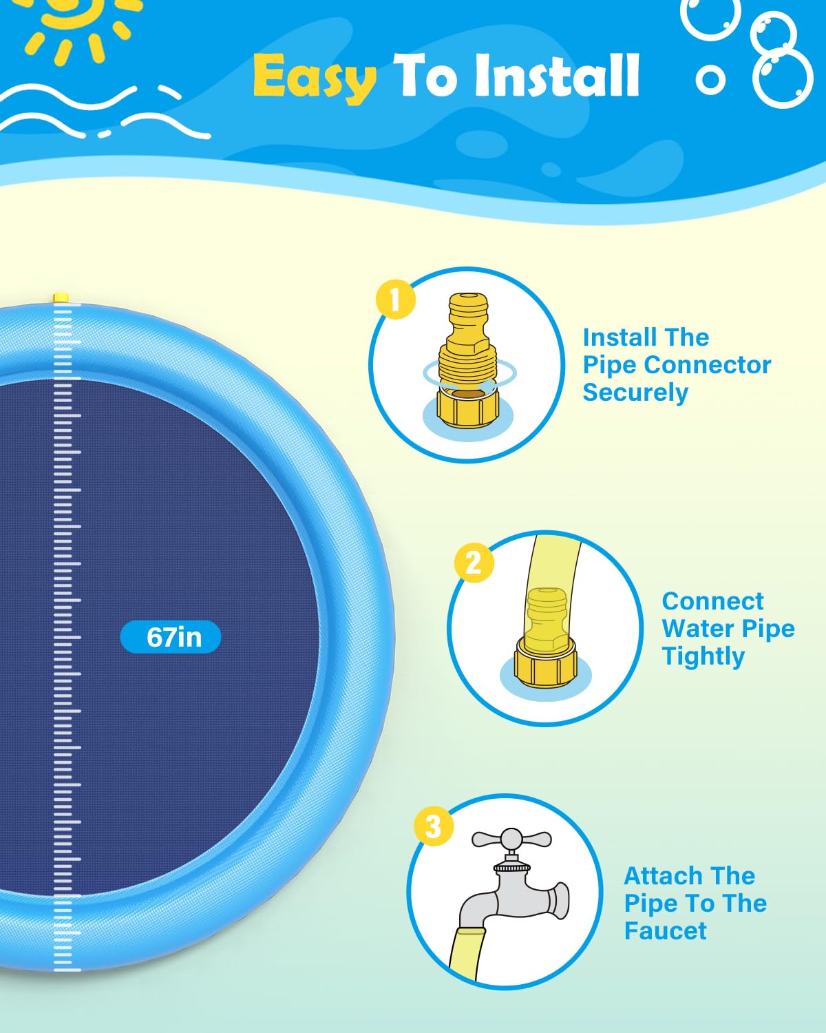 Dog Splash Pad Thick Sprinkler - Sprinkler Splash Pad ulasan dan harga