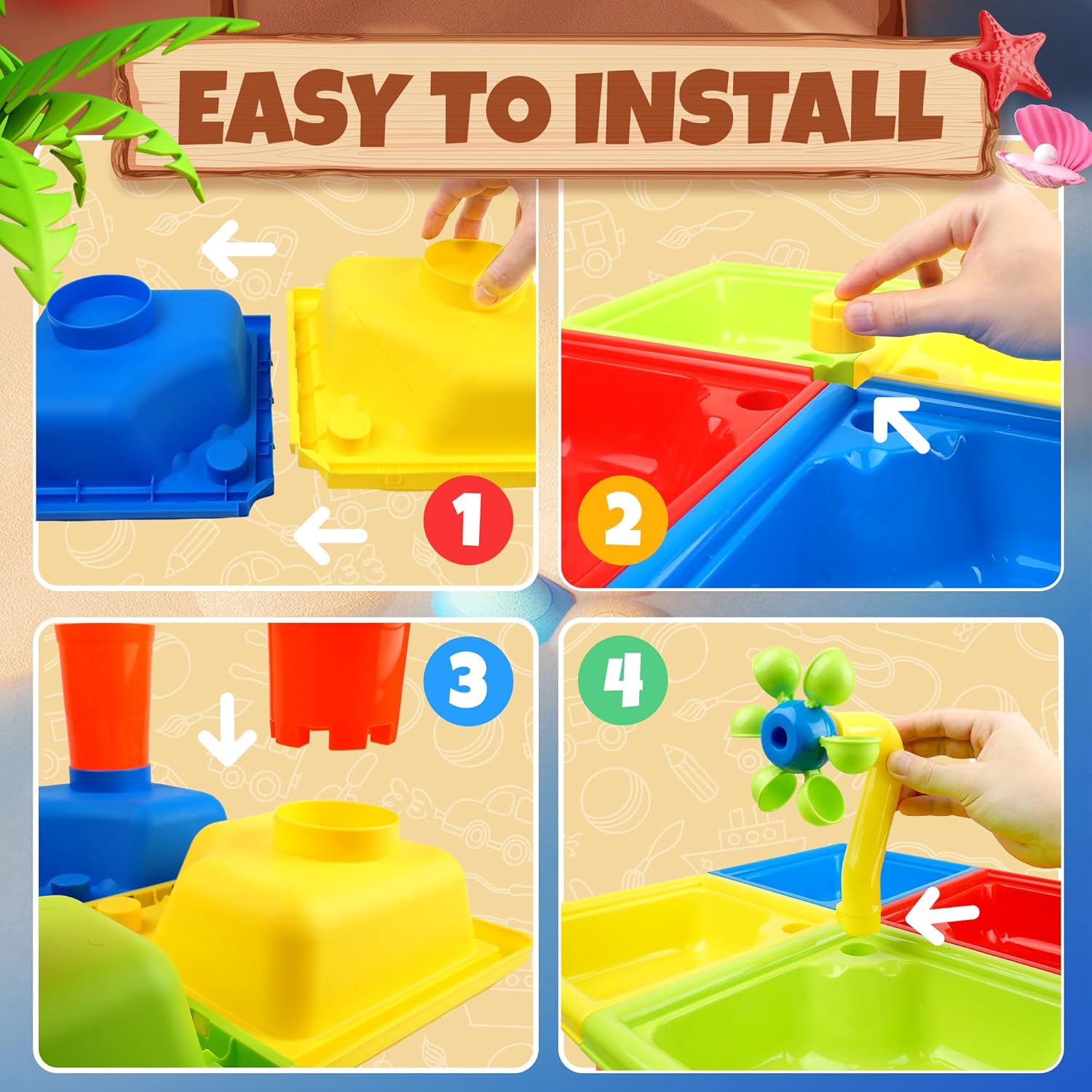 25 Pcs Summer Water Table for  - Kids Outdoor Pool ulasan dan harga