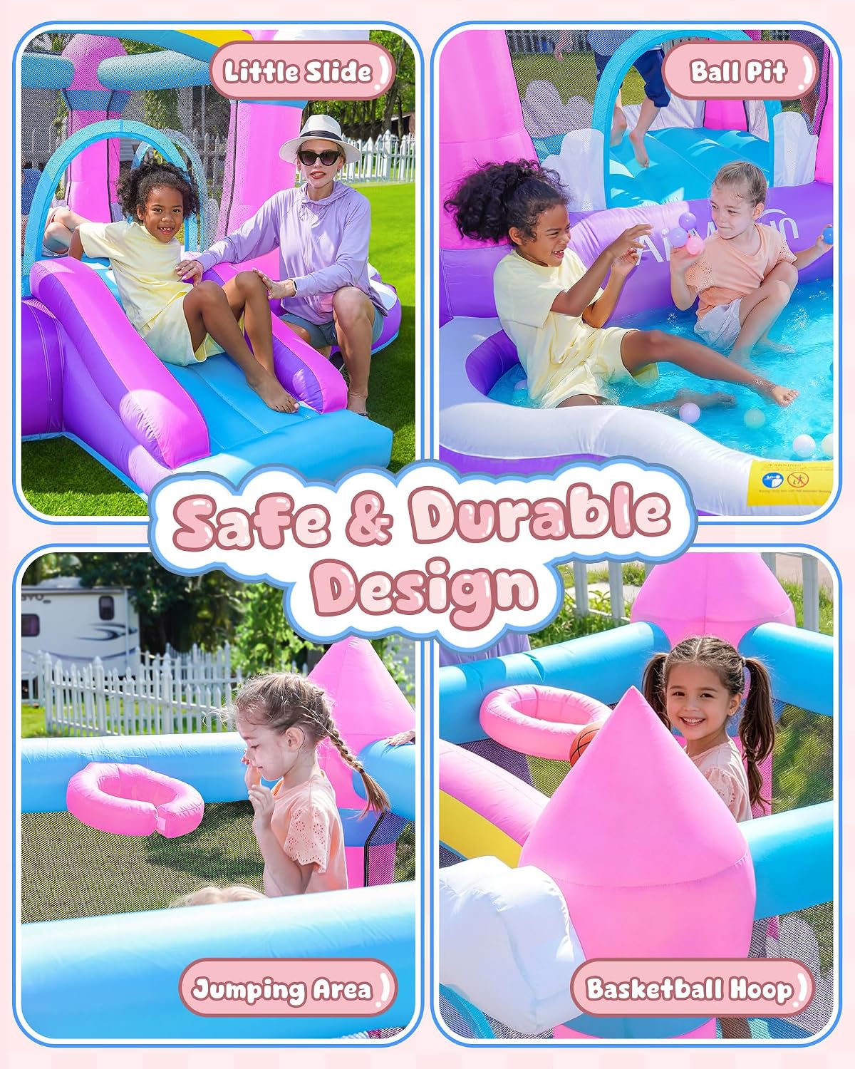 Pink Indoor/Outdoor Inflatable - Kids Outdoor Pool ulasan dan harga