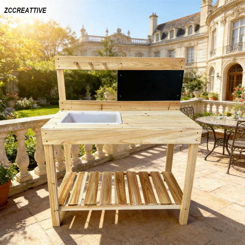 ZCCREATTIVE Children Wooden Po - Kids Outdoor Mud Kitchen ulasan dan harga