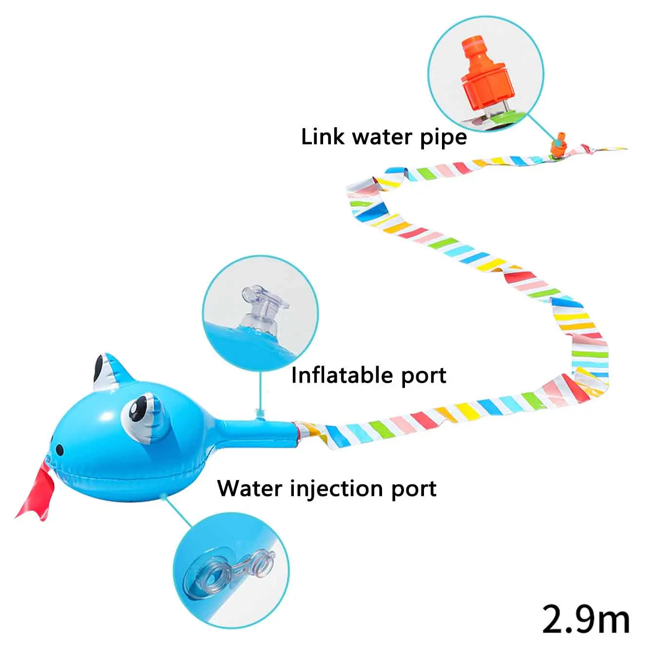 Inflatable Water Spray Snake T - Kids Outdoor Pool ulasan dan harga