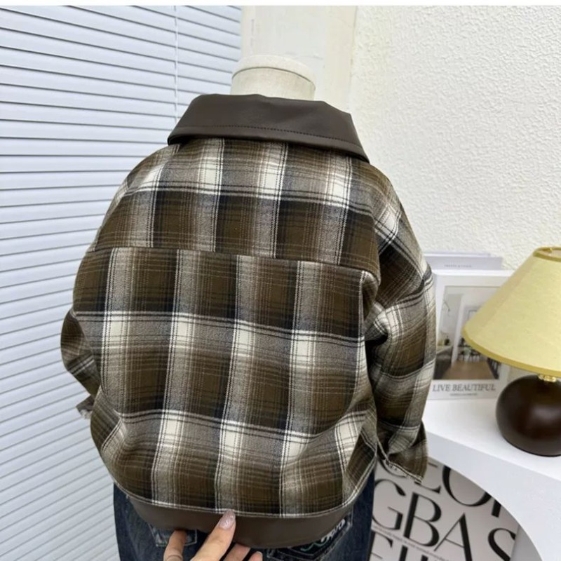 Children's Plaid Jacket Boys S - Kids Outdoor Jacket ulasan dan harga