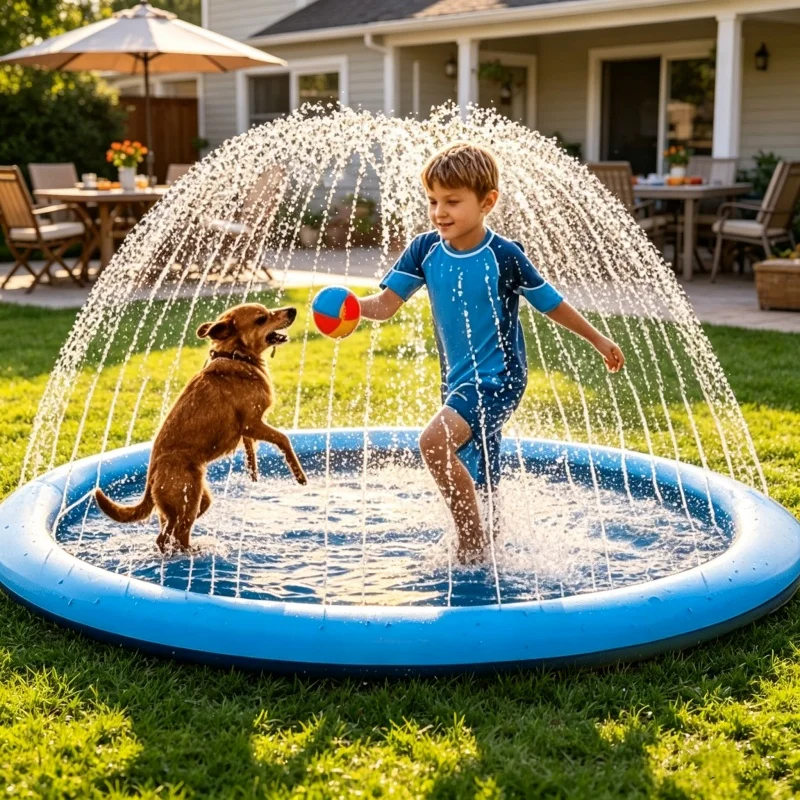 170×180cm Large Water Splash P - Sprinkler Splash Pad ulasan dan harga