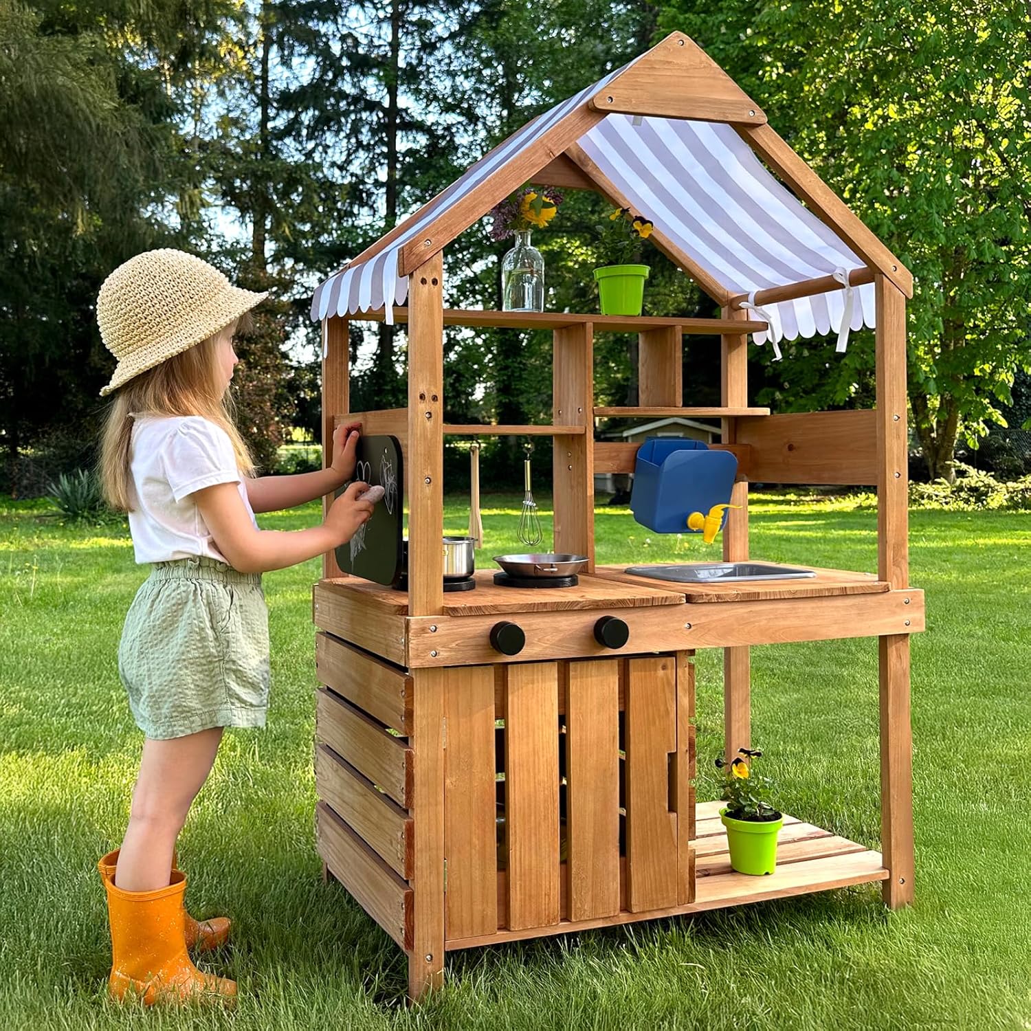 #Mud Kitchen Outdoor Playset C - Kids Outdoor Mud Kitchen ulasan dan harga