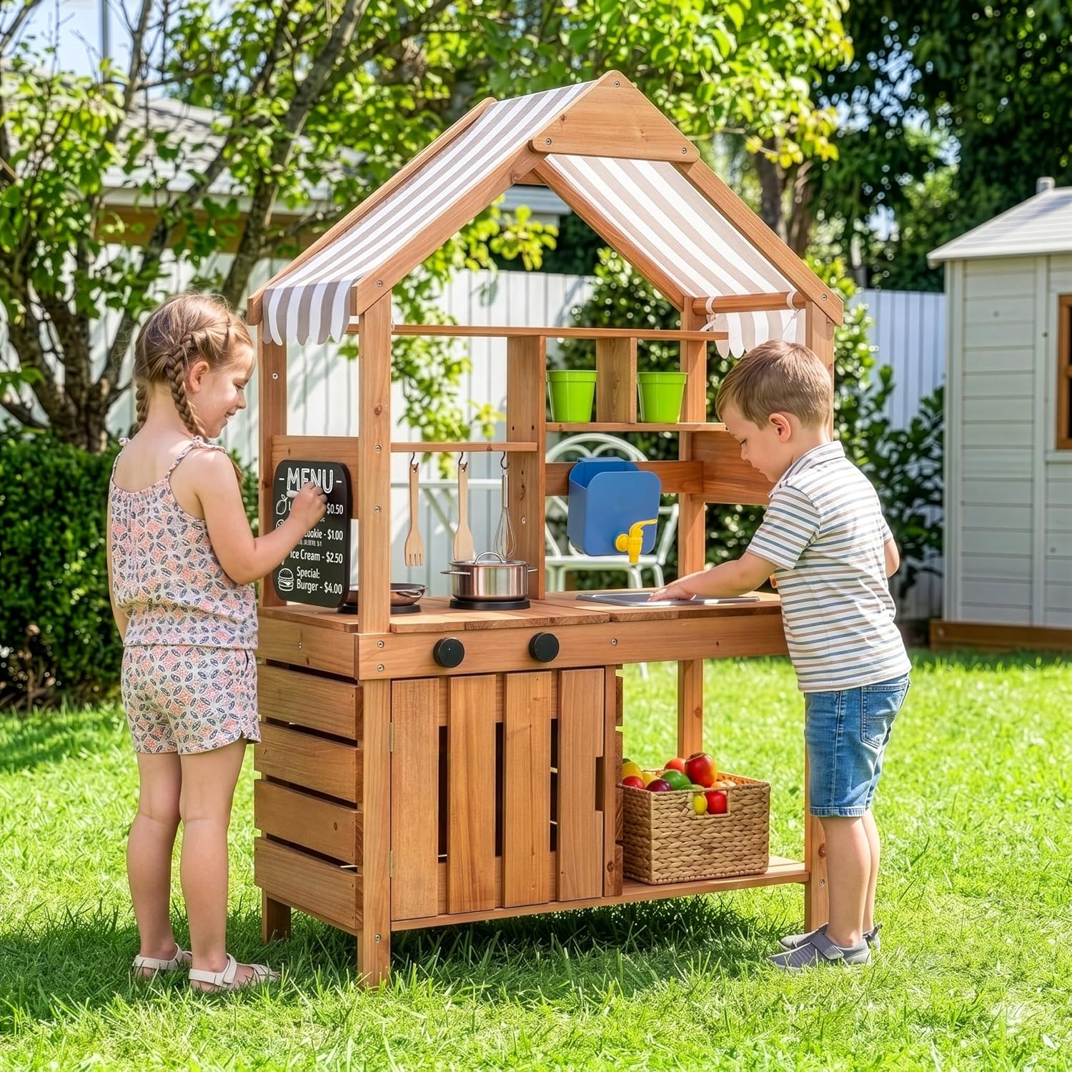 #Mud Kitchen Outdoor Playset C - Kids Outdoor Mud Kitchen ulasan dan harga