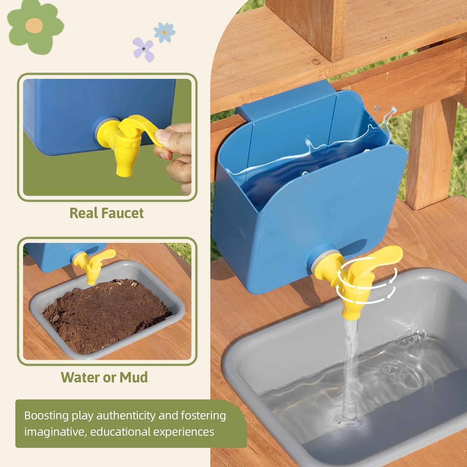 #Mud Kitchen Outdoor Playset C - Kids Outdoor Mud Kitchen ulasan dan harga