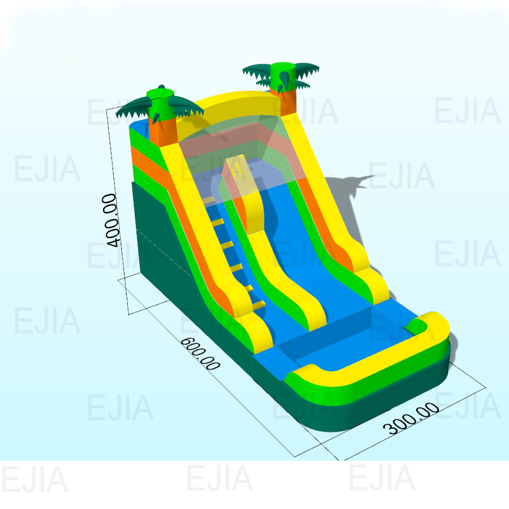 Backyard Inflatable Slides wit - Kids Outdoor Pool ulasan dan harga