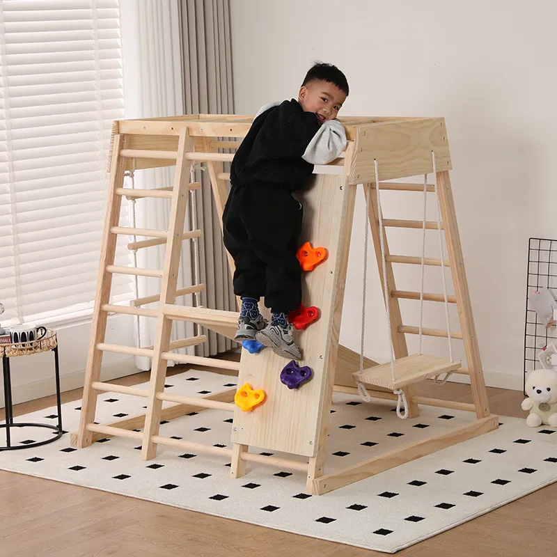 JMZ Wooden Jungle Gym Slide Cl - Kids Outdoor Jungle Gym With Slide ulasan dan harga