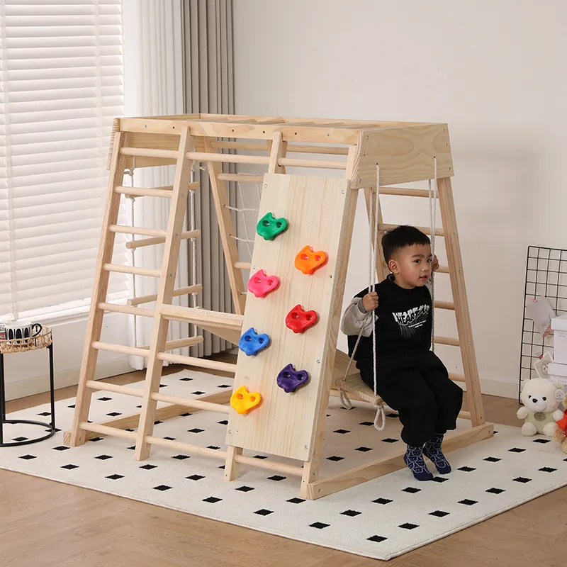 JMZ Wooden Jungle Gym Slide Cl - Kids Outdoor Jungle Gym With Slide ulasan dan harga
