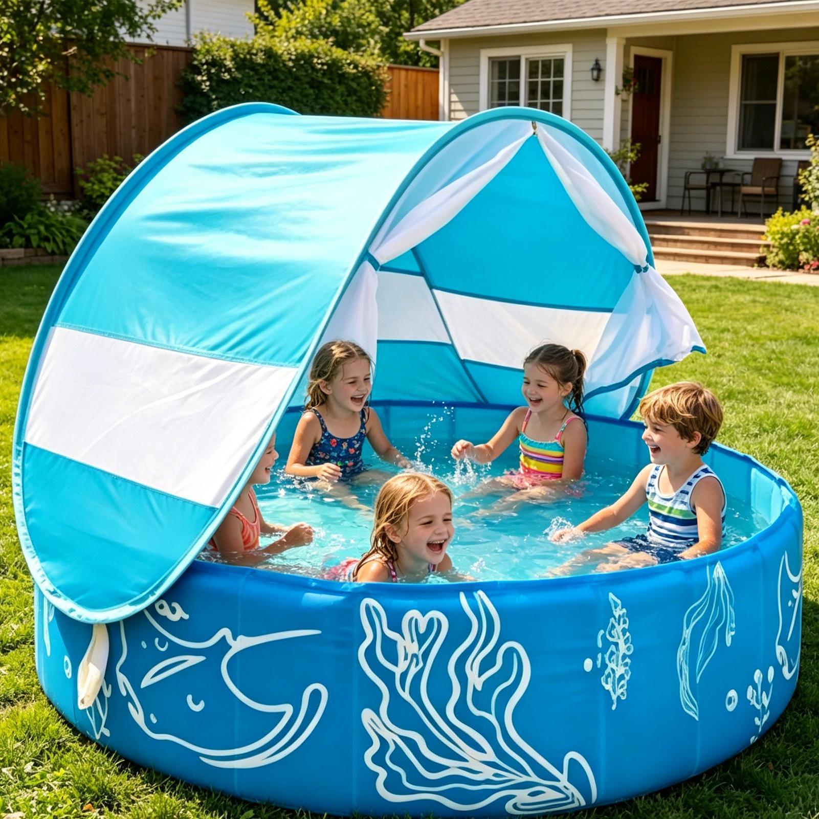 Kiddie Pool with Canopy 120x30 - Kids Outdoor Activity Centre ulasan dan harga