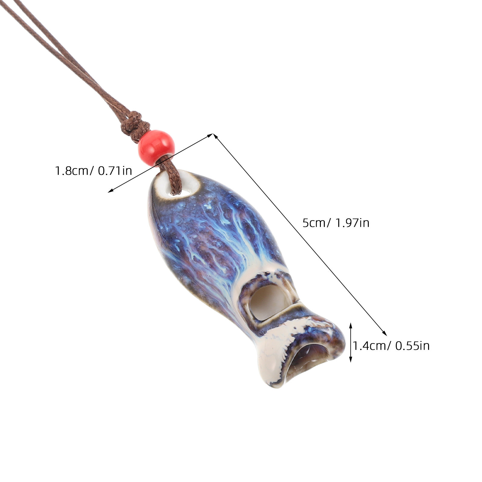 2Pcs Ceramic Fish Whistle Pend - Kids Outdoor Instruments ulasan dan harga
