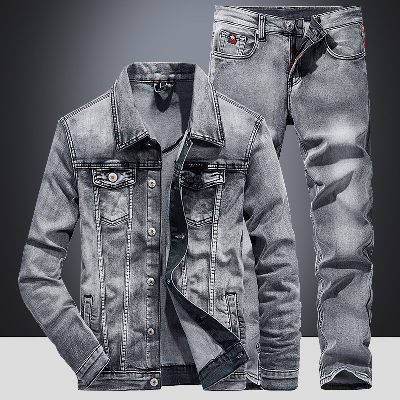 Spring Autumn Denim Suit Men's - Mini Trampoline Spring ulasan dan harga