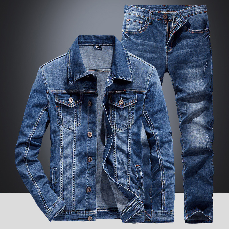 Spring Autumn Denim Suit Men's - Mini Trampoline Spring ulasan dan harga