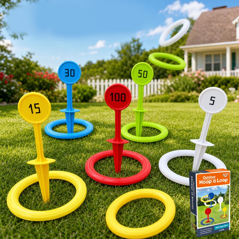 Kids Plastic Ring Toss Game Se - Kids Outdoor Yard ulasan dan harga