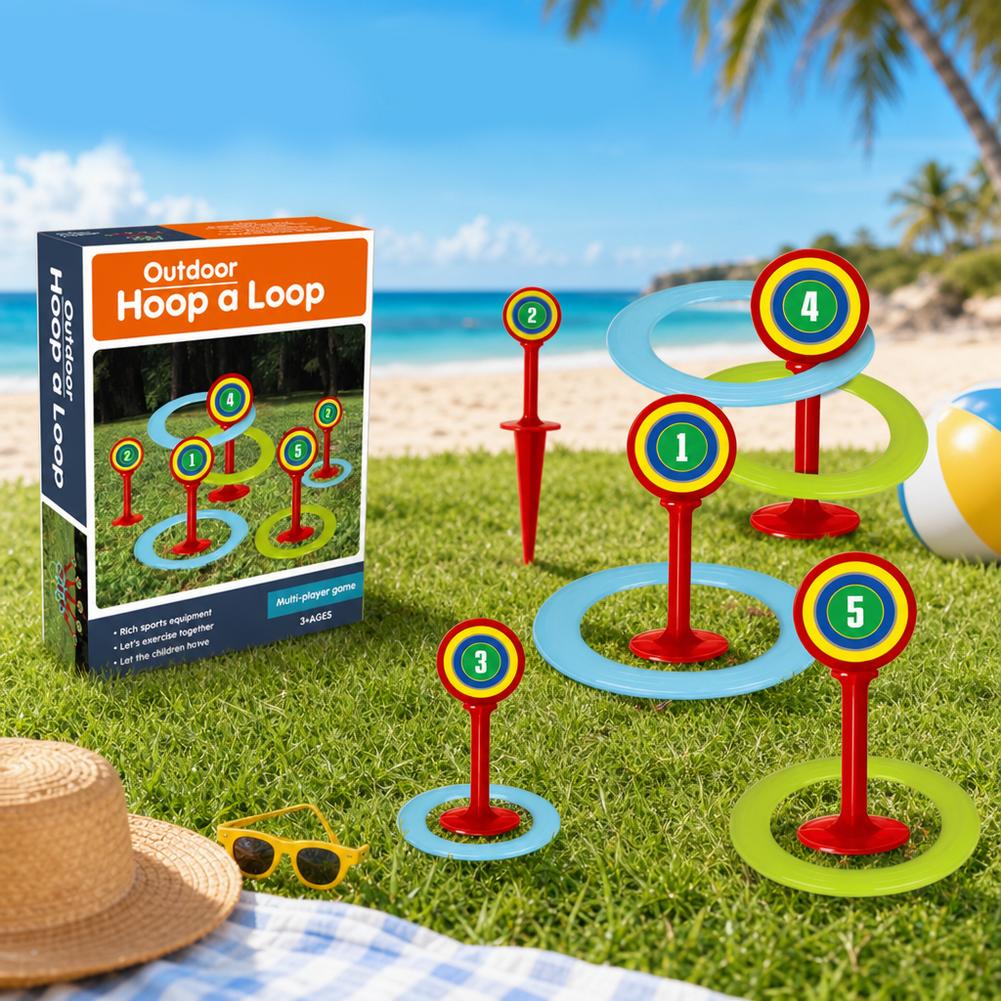 Kids Plastic Ring Toss Game Se - Kids Outdoor Yard ulasan dan harga