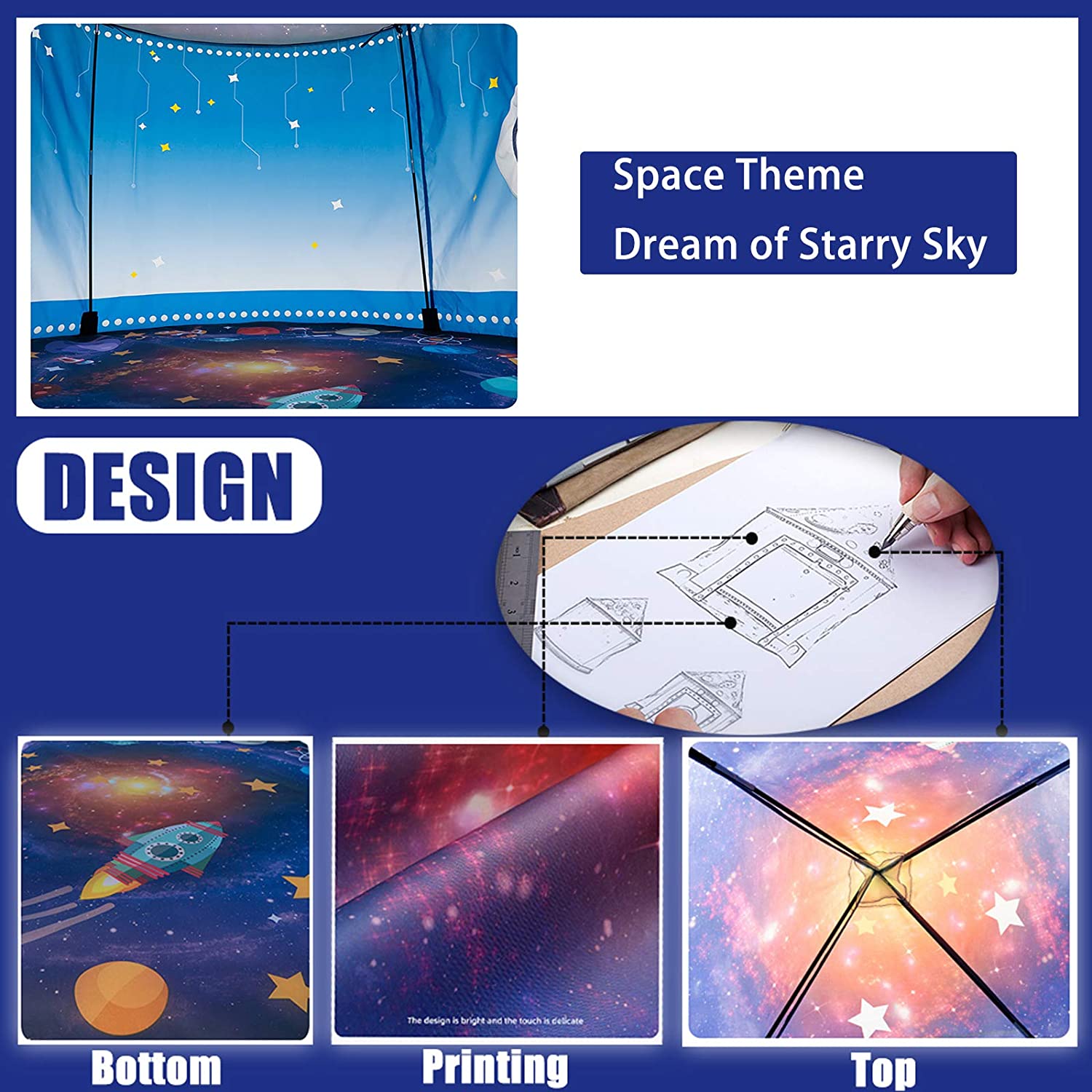 Rocket Ship Kids Tent Pop Up P - Kids Outdoor Play Table ulasan dan harga