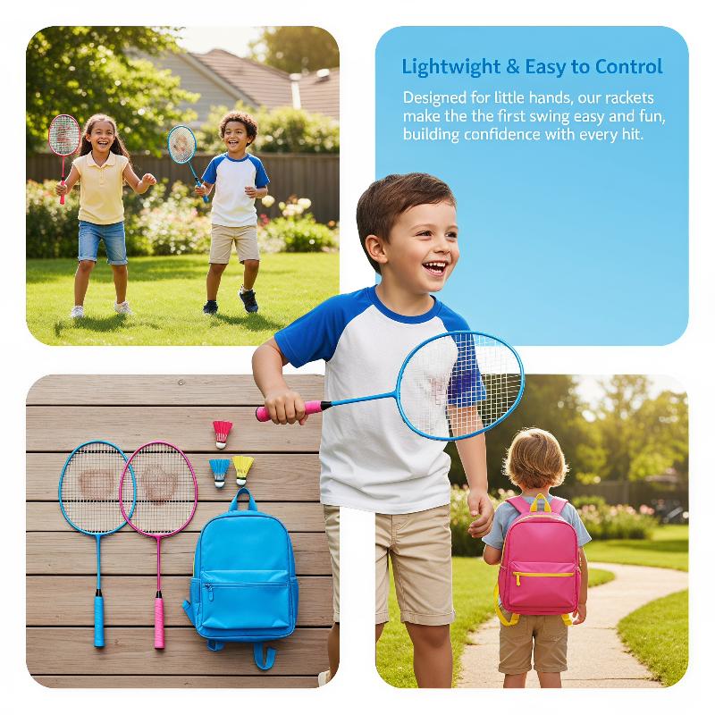 New Kids Beginner Badminton Ra - Kids Outdoor Yard ulasan dan harga