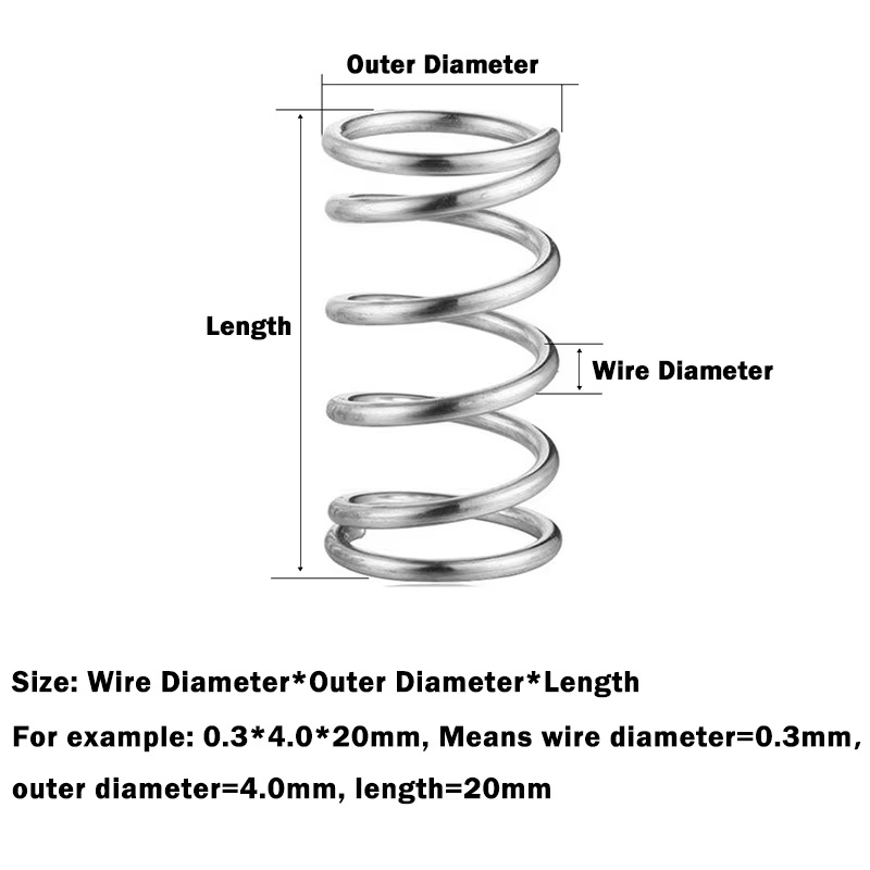 10Pcs/lot 0.3mm 304 Stainless  - Mini Trampoline Spring ulasan dan harga