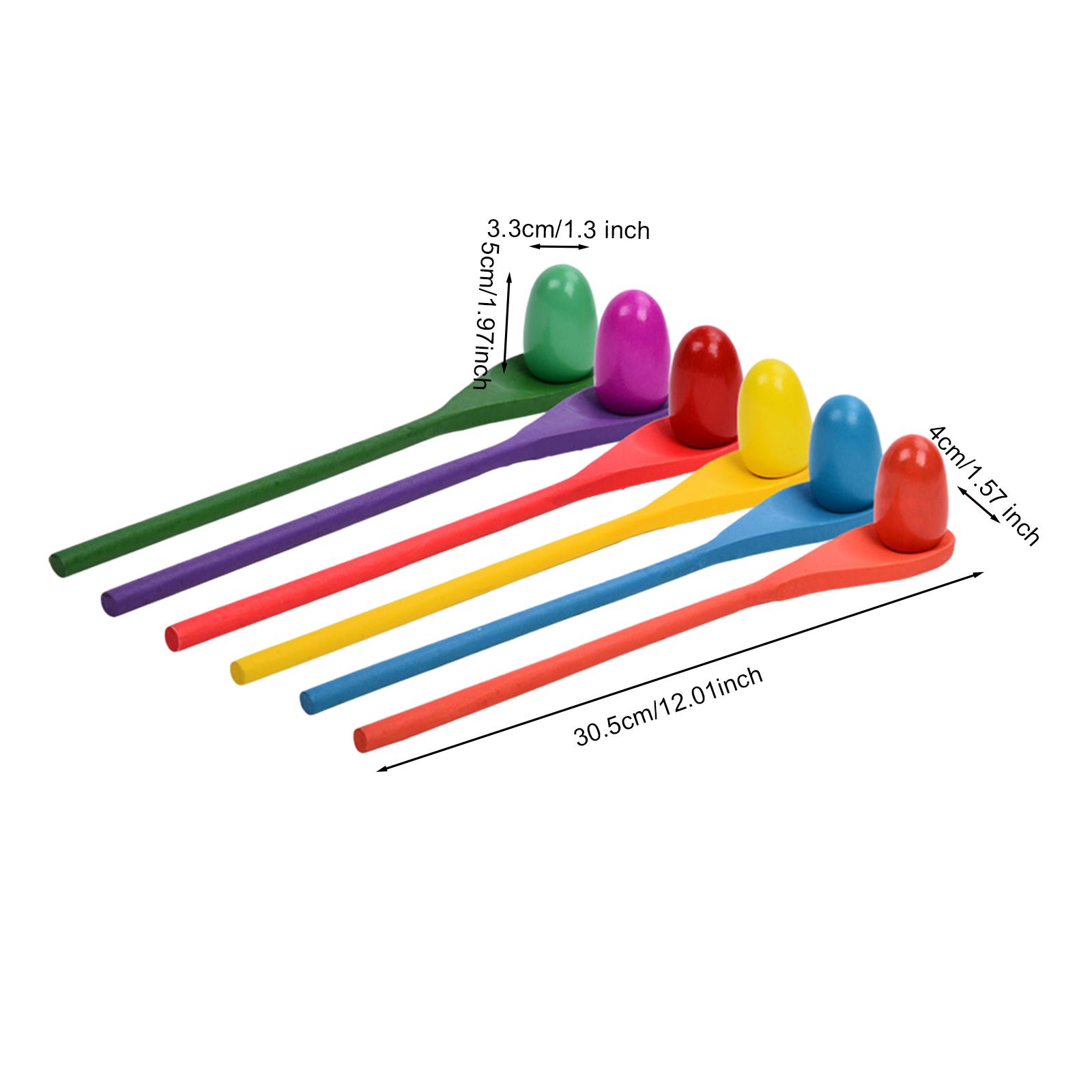 6 Pieces Egg Spoon Race Game H - Kids Outdoor Yard ulasan dan harga