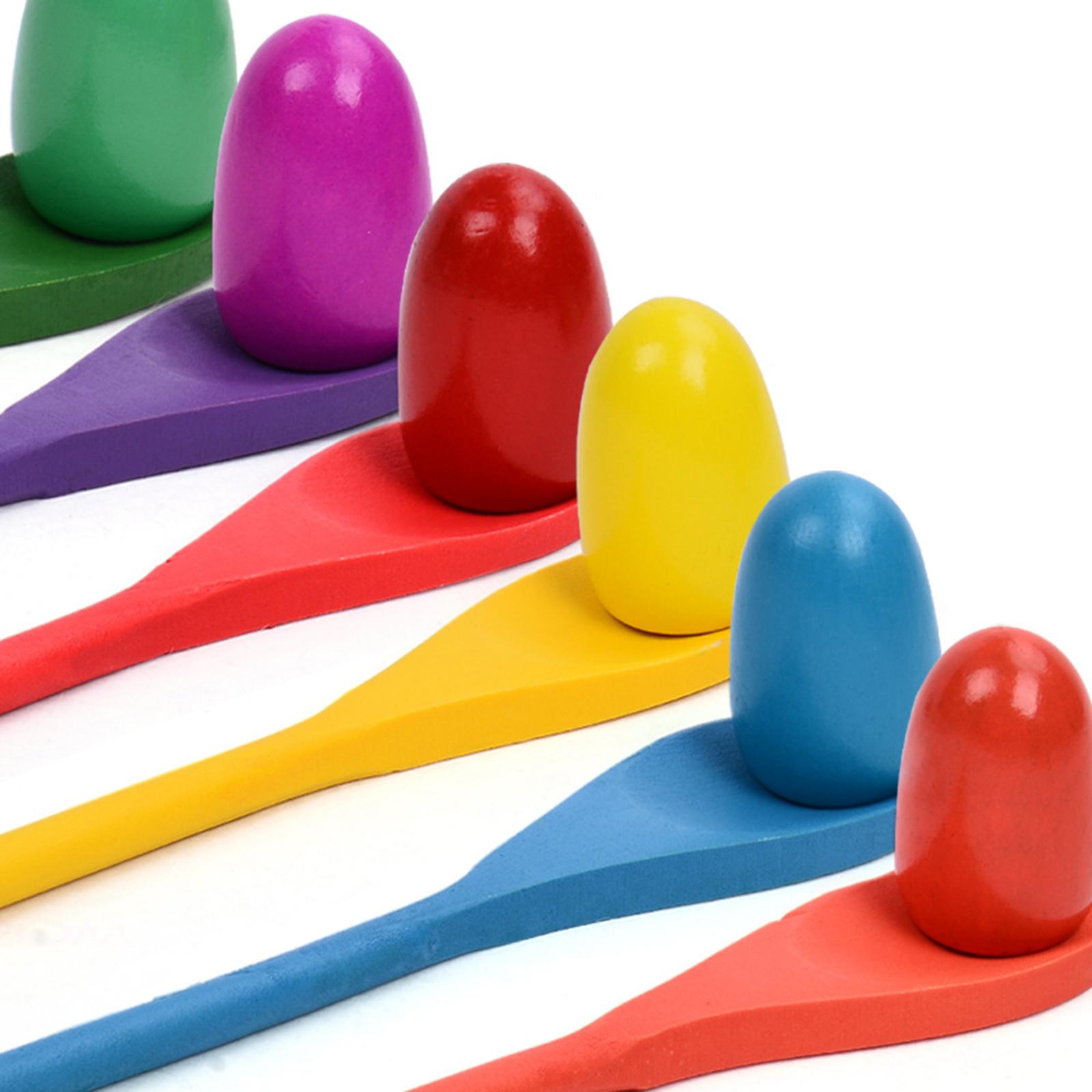 6 Pieces Egg Spoon Race Game H - Kids Outdoor Yard ulasan dan harga