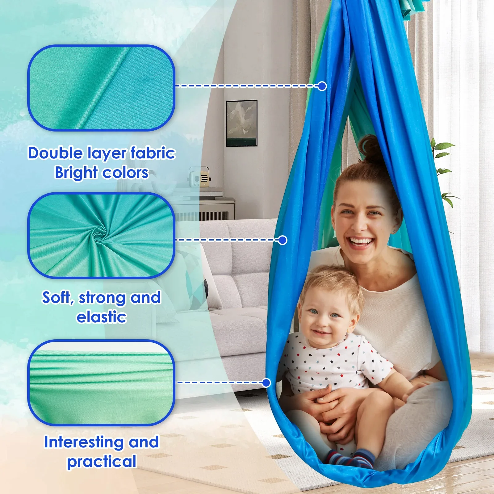 Sensory Swing Comfortable Kids - Kids Outdoor Furniture ulasan dan harga