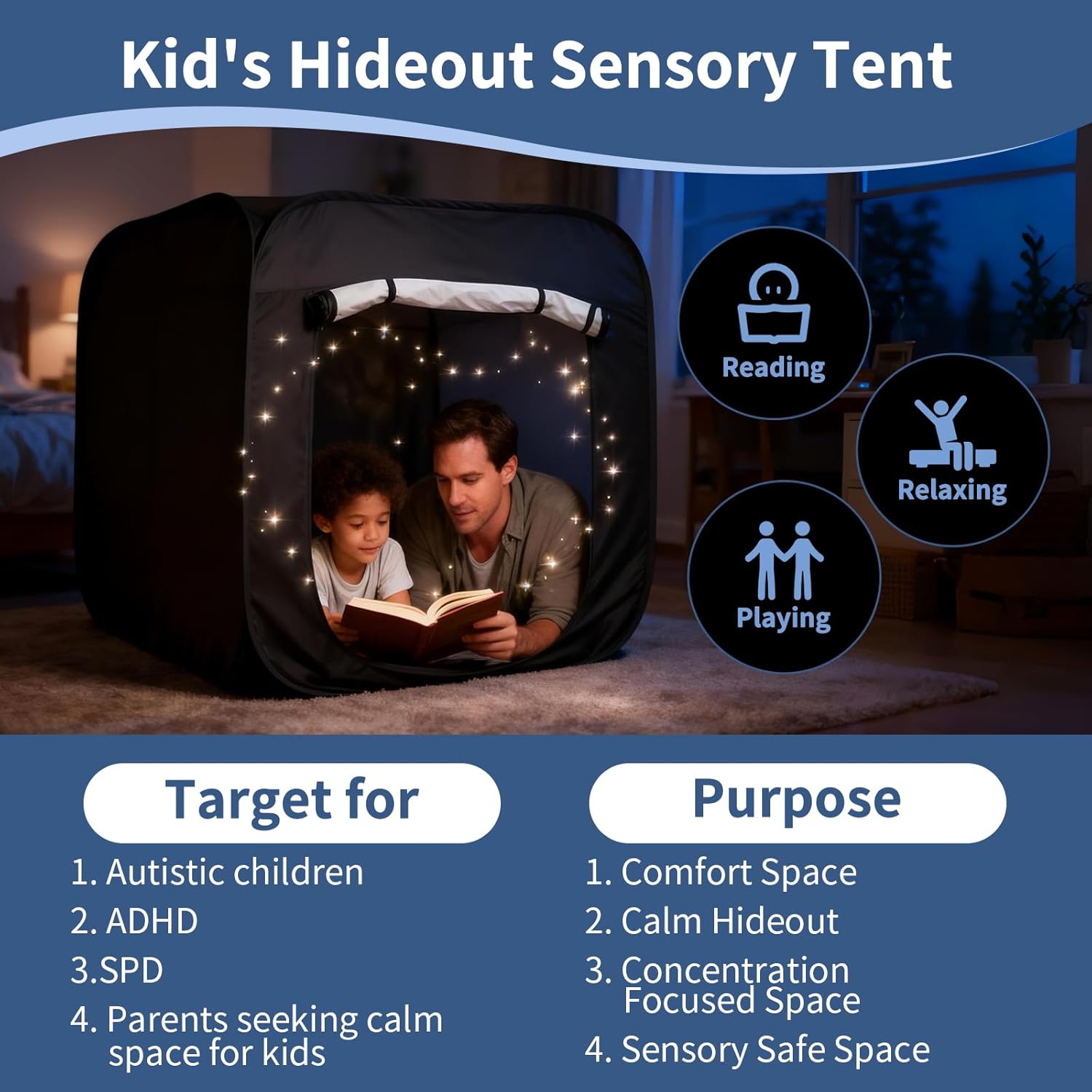 Sensory Tent for Kids 37.4 in  - Kids Outdoor Play Table ulasan dan harga
